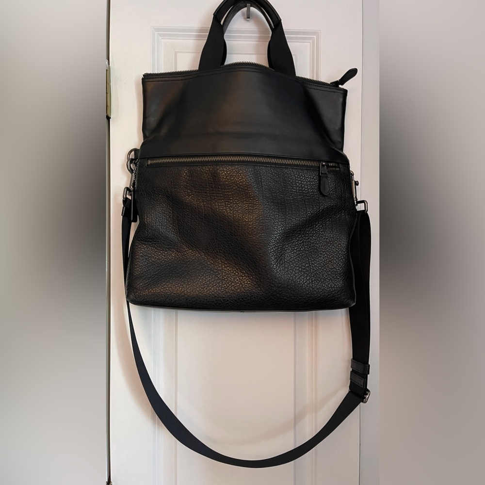 Coach black leather tote - Picture 2 of 4